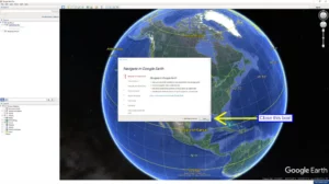 Screenshot of the Google Earth start screen.